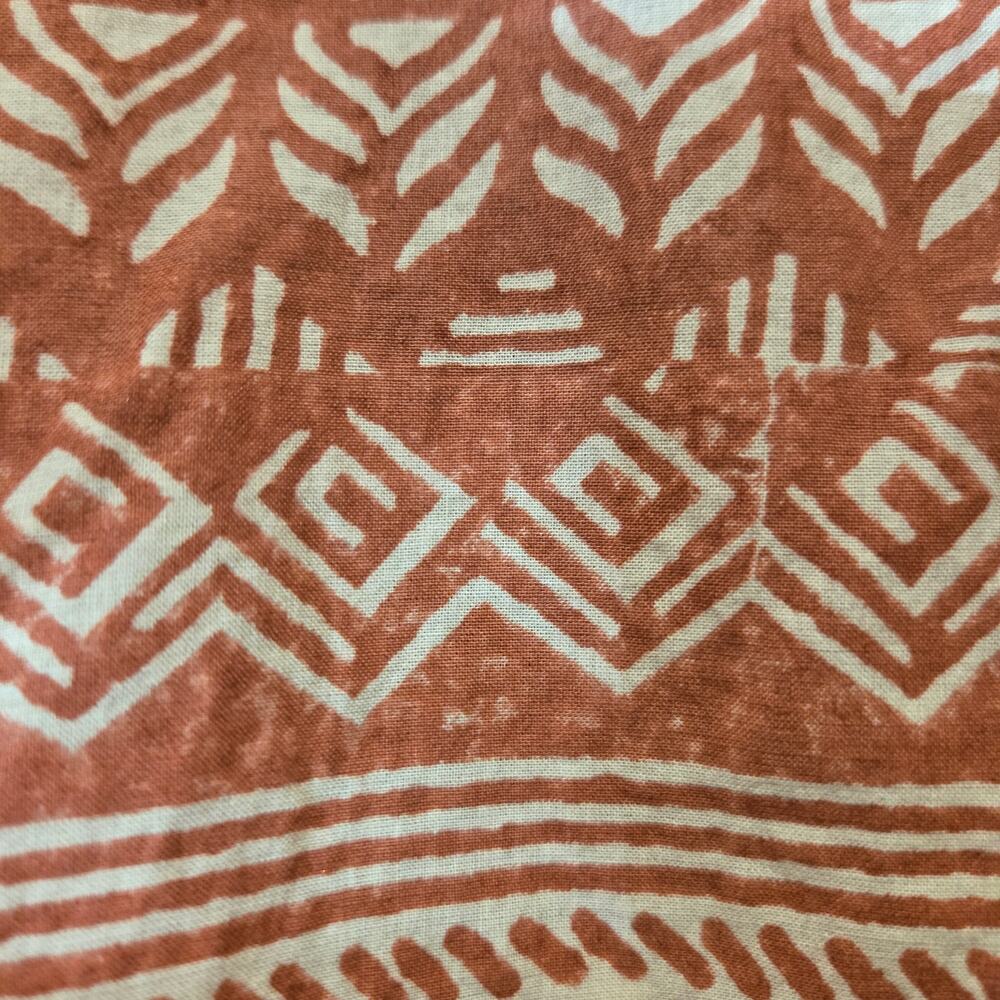 Cleobella Joely Midi Dress Organic Cotton Paisley Puff Sleeve Boho Terracotta L - Picture 8 of 12